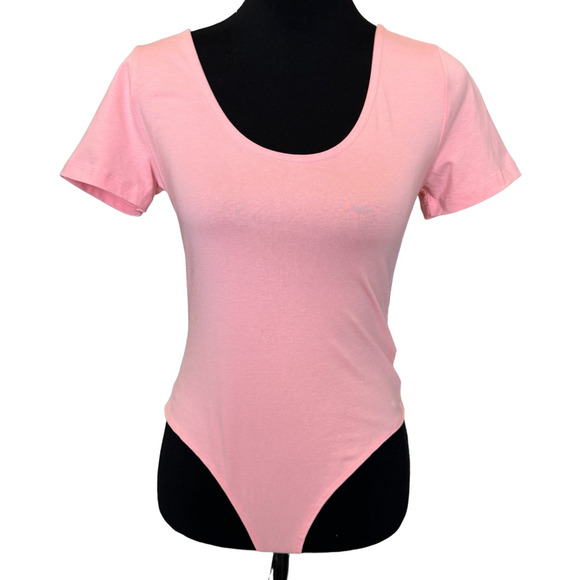 Abound Tops - New Nordstrom ABOUND  ~ Pnk/ Coral Organic Cotton Scoop Neck Bodysuit XS